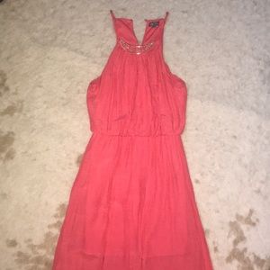 Lily rose, coral maxi dress